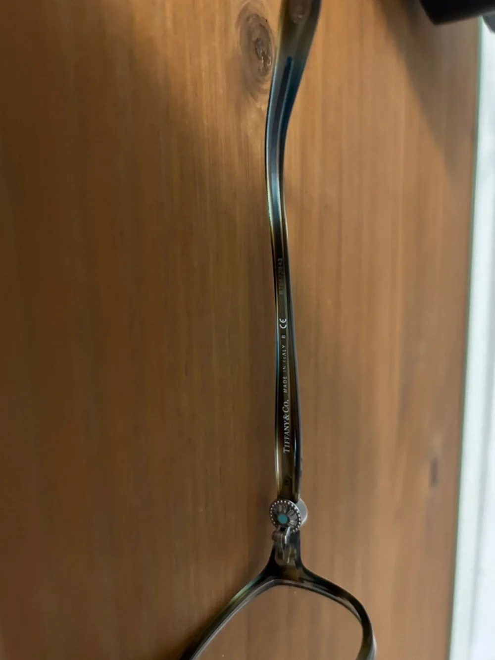 Tiffany & Co. Gray Blue Tortoiseshell Eyeglass Frames - Picture 3 of 4